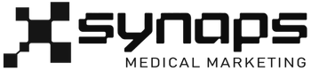 logo synaps agencia de marketing medico negro